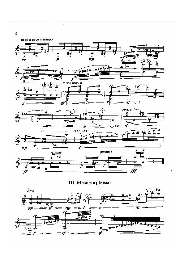 Bertold Hummel : Suite pour violon seul, op. 78, n° 3 (partition)