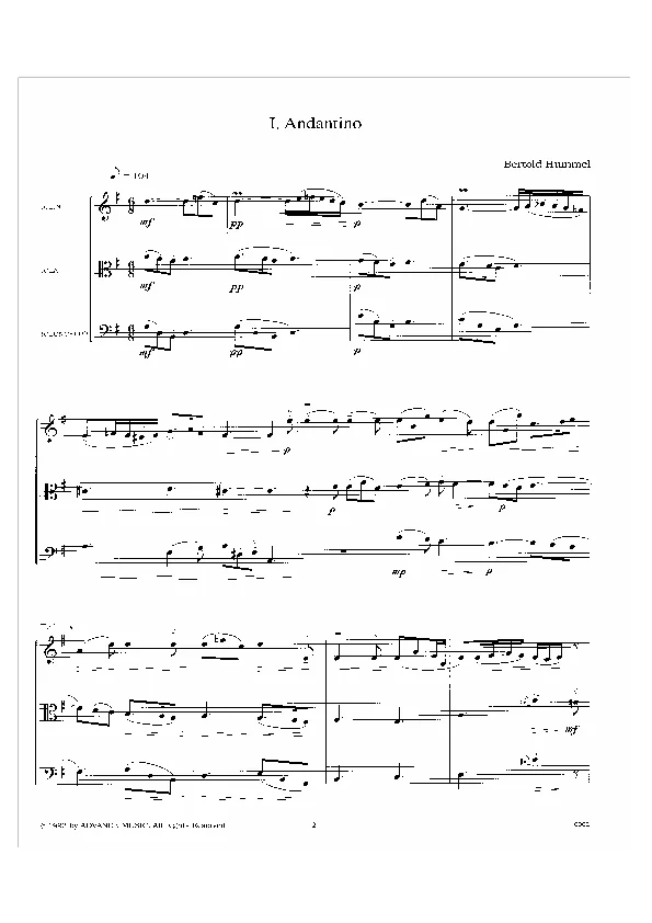 Bertold Hummel: Noël - eine kleine weihnachtliche Suite in 6 Sätzen, op. 87e (Sätze 1-3, Streicher)