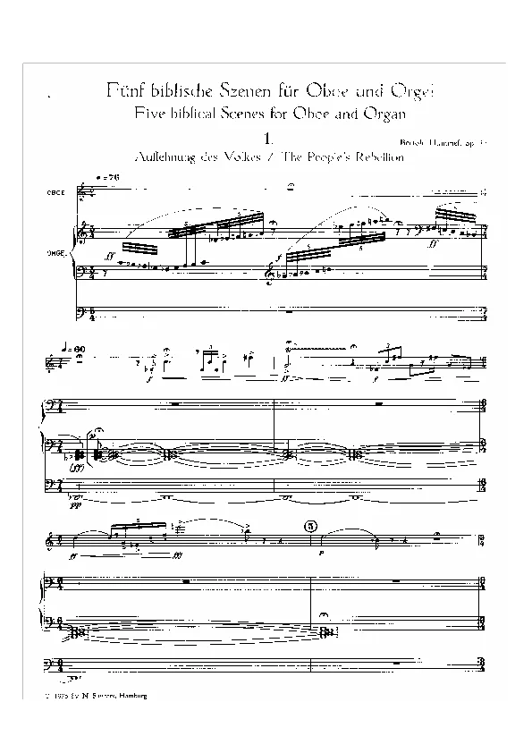 Bertold Hummel: Biblische Szenen, op. 45, 1 (Noten)