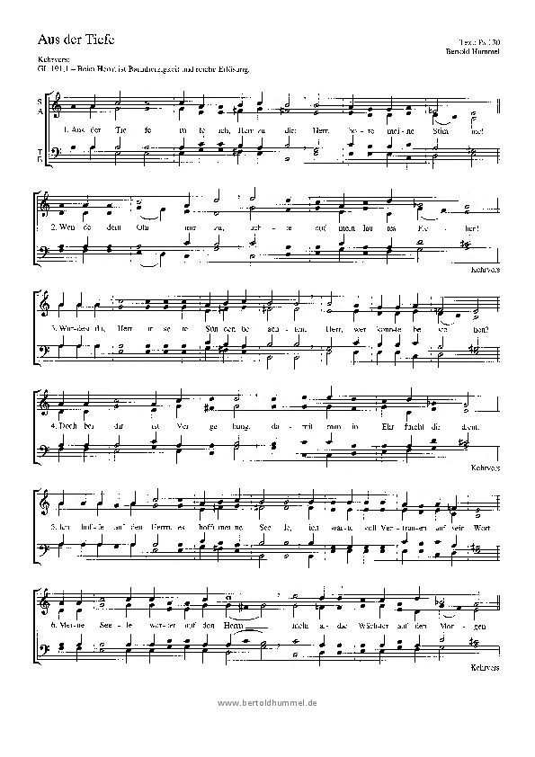 Bertold Hummel: Psalm 130 - gekürzt