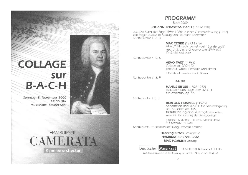 op. 105 Programme de la première