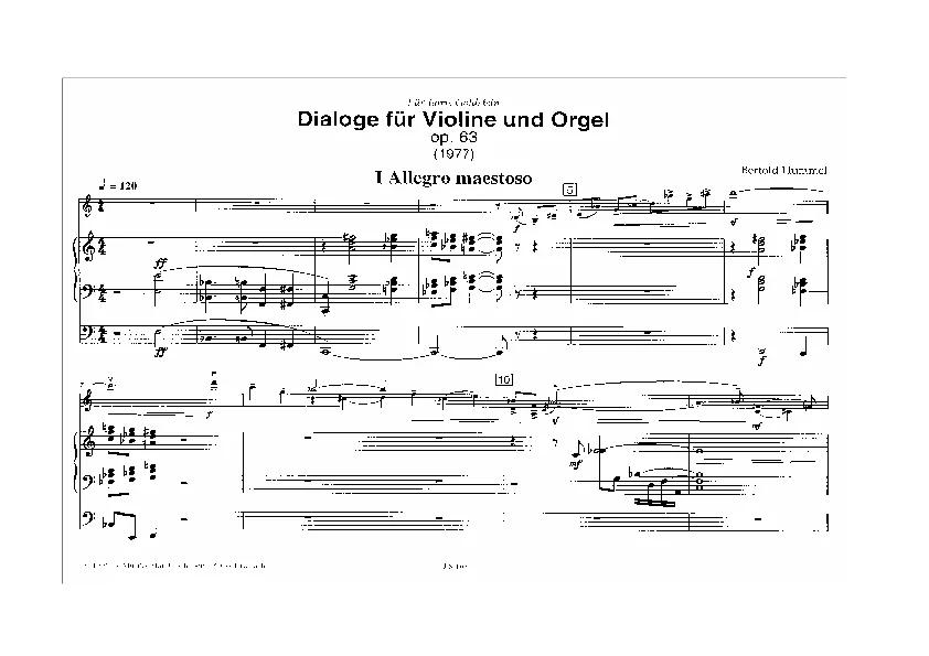 Bertold Hummel: Dialogues, Op. 63, No. 1 (sheet music)