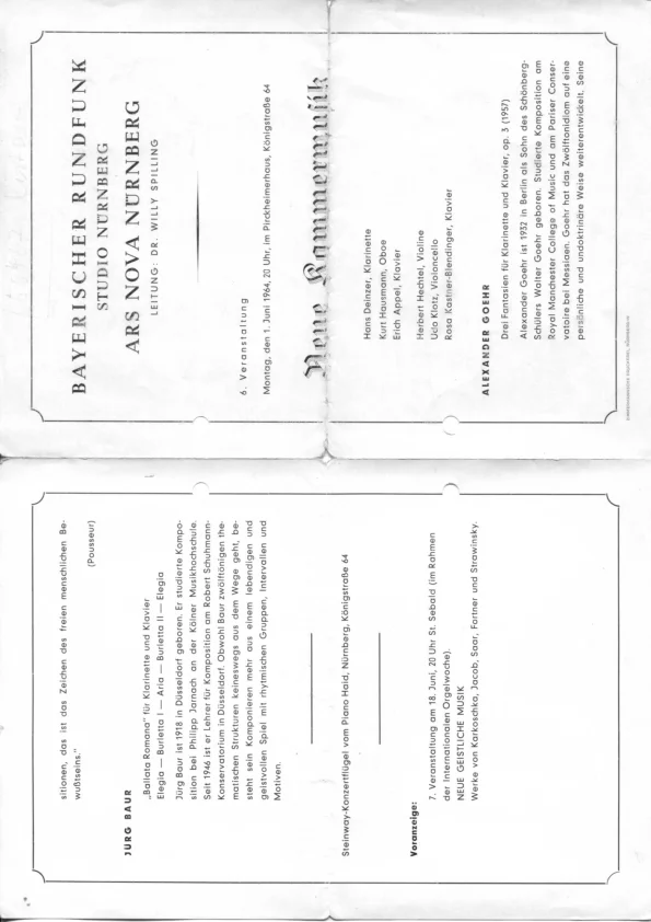 Programme de l'UA op. 26b