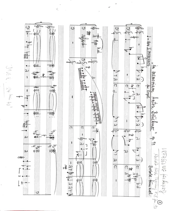 Titre de la version originale op. 91a