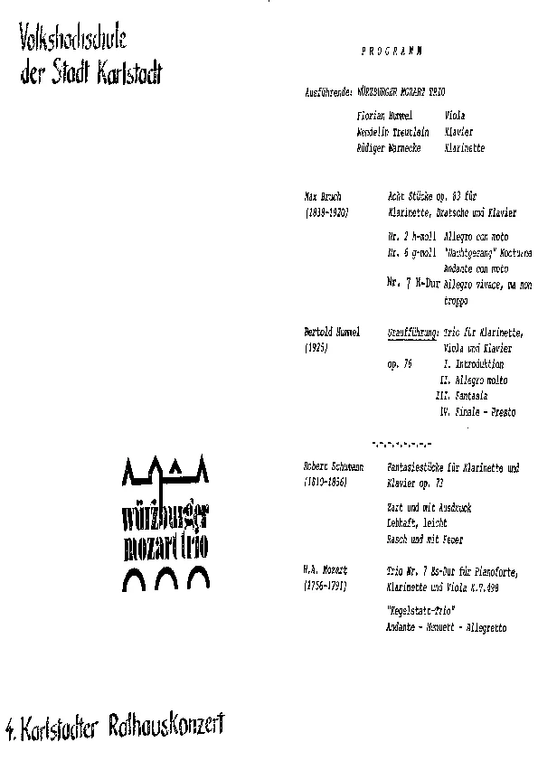 Programme de l'UA op. 76a