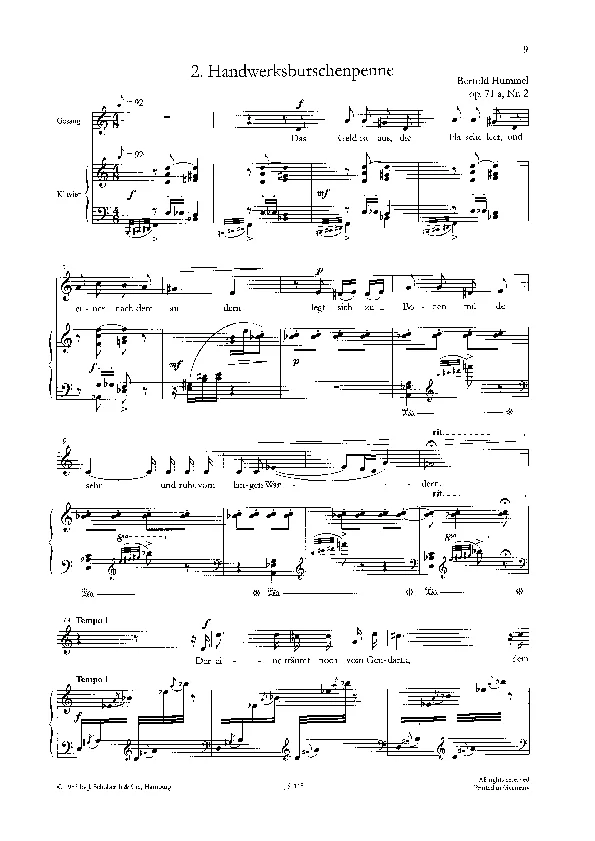 Bertold Hummel: 6 Hesse-Lieder, op. 71a, 2 (Noten)