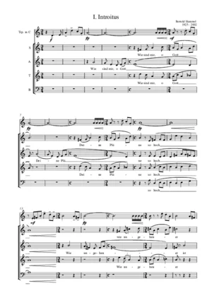 Bertold Hummel: Introitus und Halleluja 1954 (Partitur komplett)