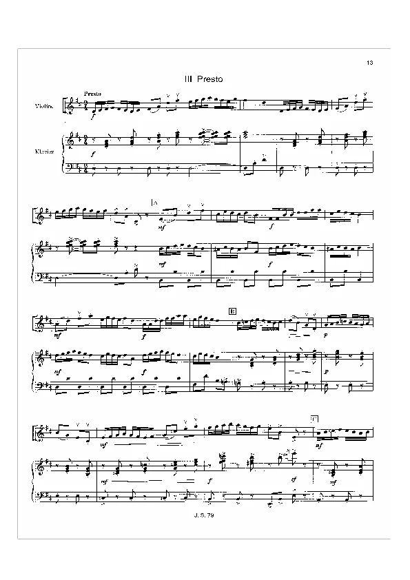 Bertold Hummel: Concertino classico für Violine, op. 103b, 3 (Klavierauszug Noten)