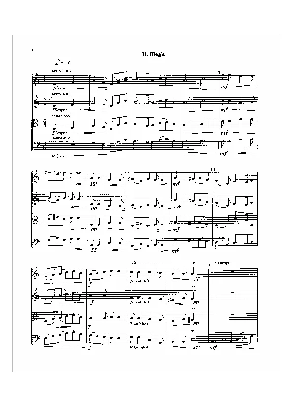 Bertold Hummel : Une petite pièce pour cordes, op. 95b, n° 2 (partition)
