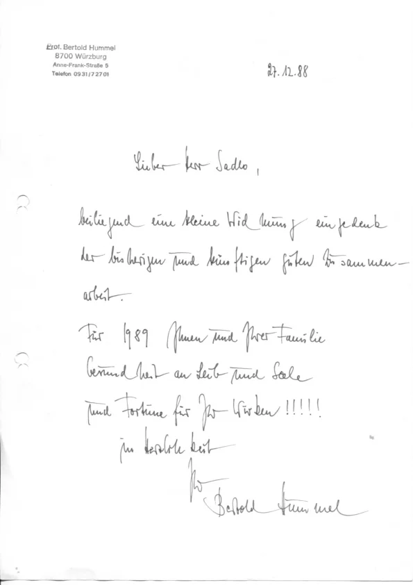 B. Hummel an P. Sadlo, 1988