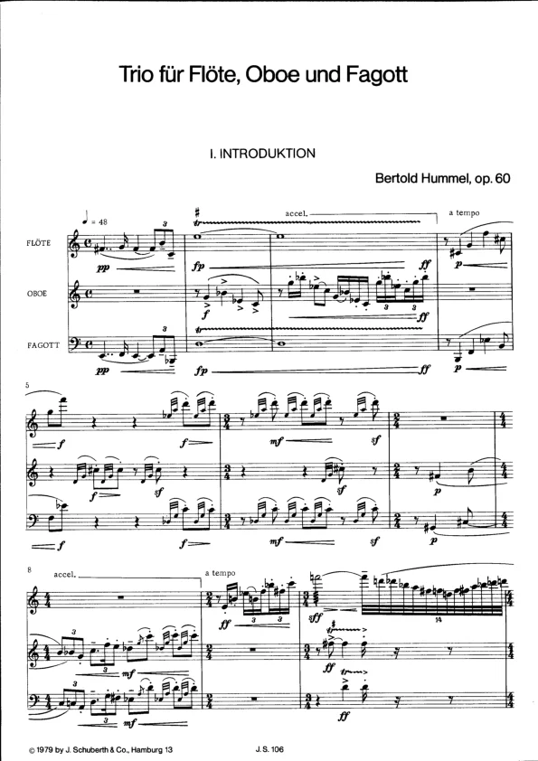 Bertold Hummel: Trio, op. 60 (Noten)