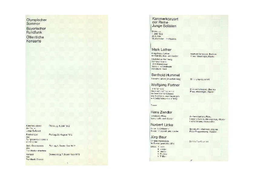 Programme de l'UA op. 46
