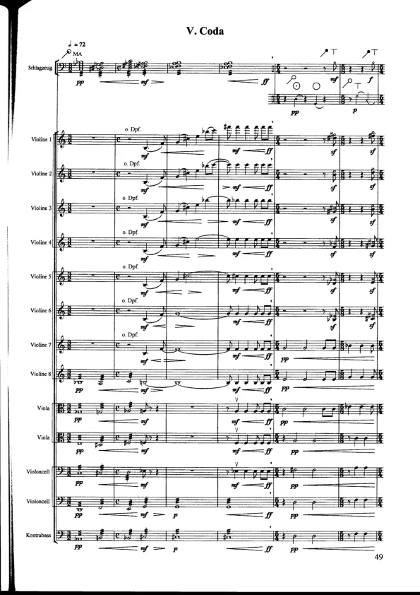 Bertold Hummel : Aphorismes sur B-A-C-H, op. 105, n° 5 (partition)