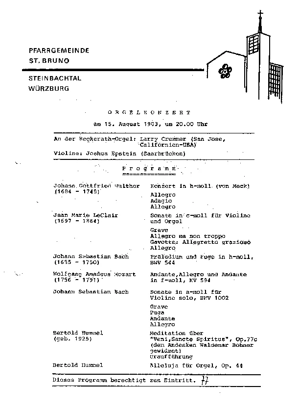 Programme de la création de l'op. 77a
