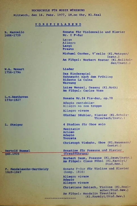 Programm der UA op. 59a