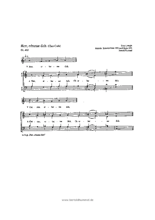 Bertold Hummel: Herr, erbarme dich (Chorcoda)