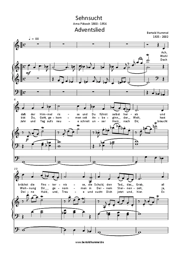 Bertold Hummel: Adventslied (Text: Arno Pötzsch) (1981)