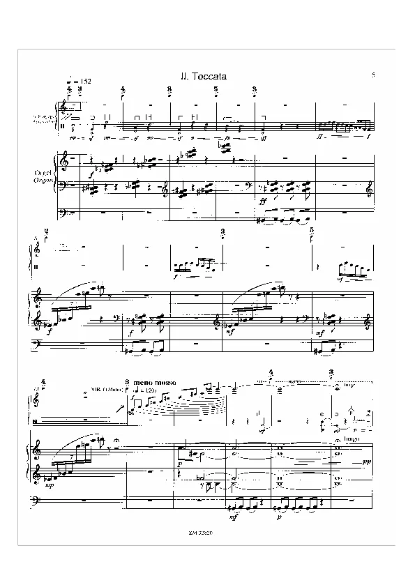 Bertold Hummel: in honorem für Orgel und Schlagzeug, op. 98a, 2 (Noten)