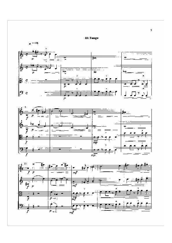 Bertold Hummel : Une petite pièce pour cordes, op. 95b, n° 3 (partition)