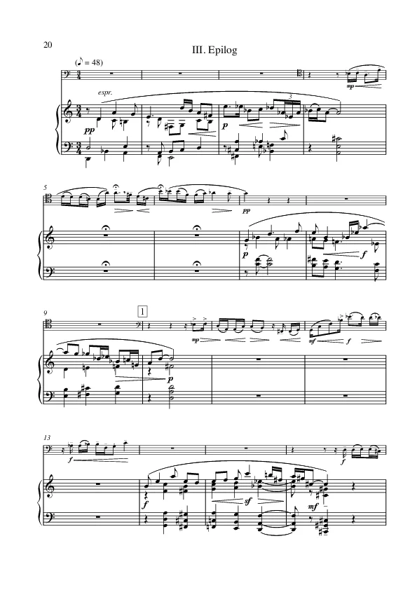 Bertold Hummel : op. 27b, n° 3 (partition pour piano)