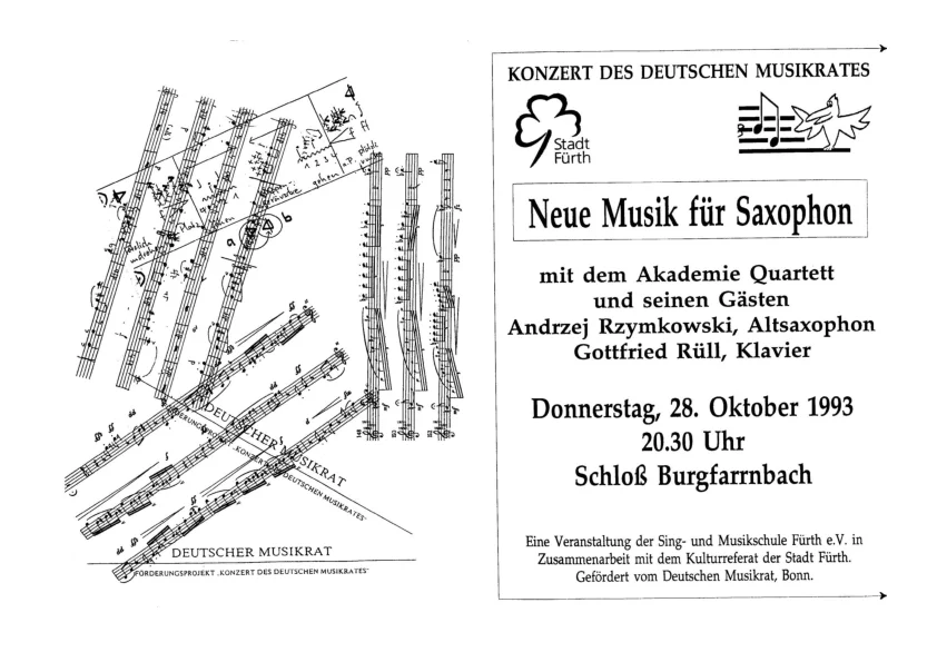 Programm der UA op. 95a