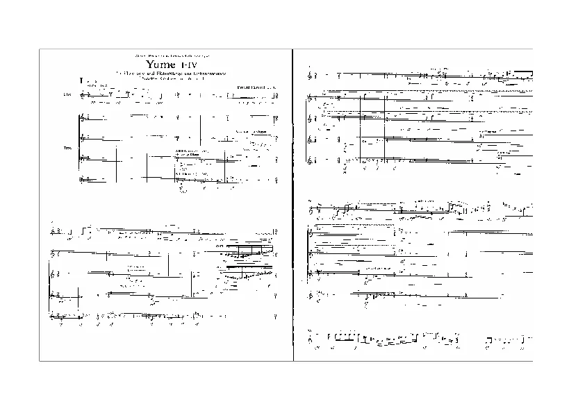 Bertold Hummel : Yume, op. 41a (partition)