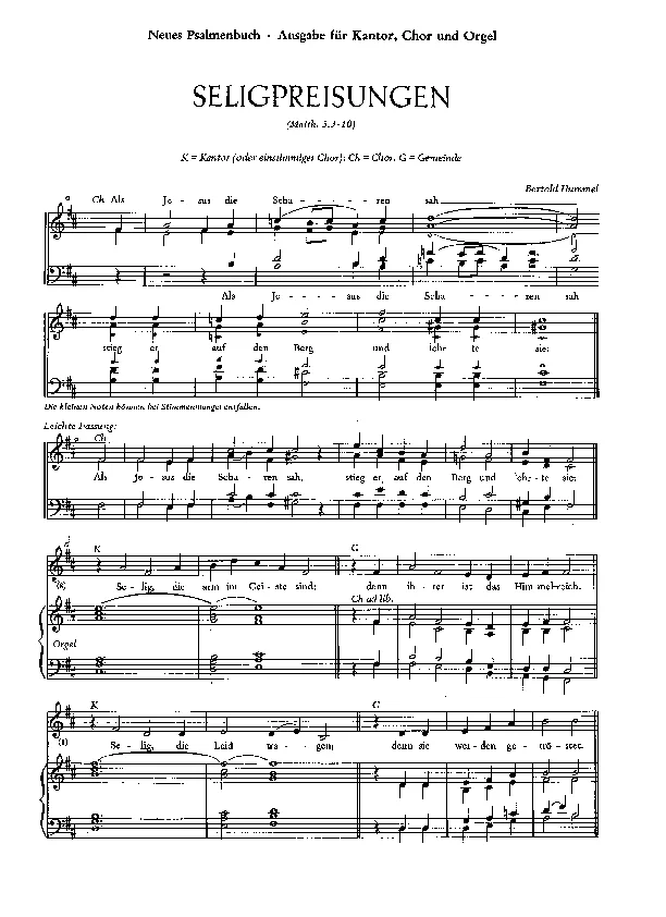 Bertold Hummel: Seligpreisungen mehrstimmig, 1969