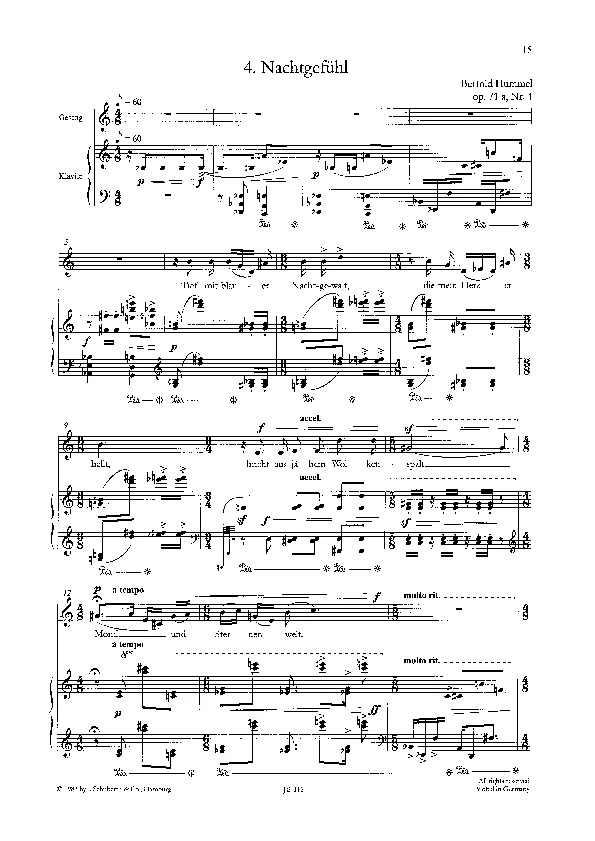 Bertold Hummel: 6 Hesse-Lieder, op. 71a, 4 (Noten)