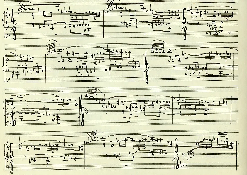 Bertold Hummel: Fantasie für Orgel, op. 25 (Manuskript, Passacaglia, 2. Variation)