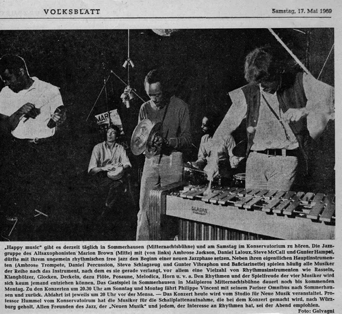 Marion Brown in Sommerhausen, Zeitungsartikel 1969