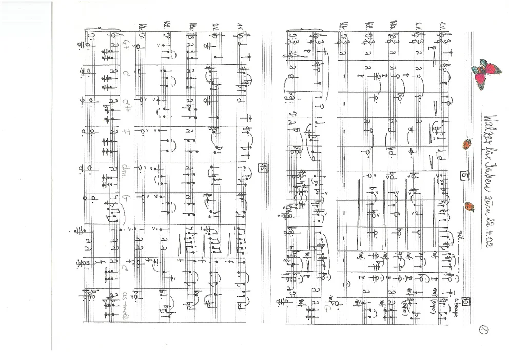 Bertold Hummel : Valse pour Inken (manuscrit)