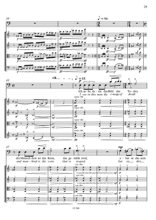 Bertold Hummel : 8 fragments de Van Gogh, op. 84, n° 8 (partition)