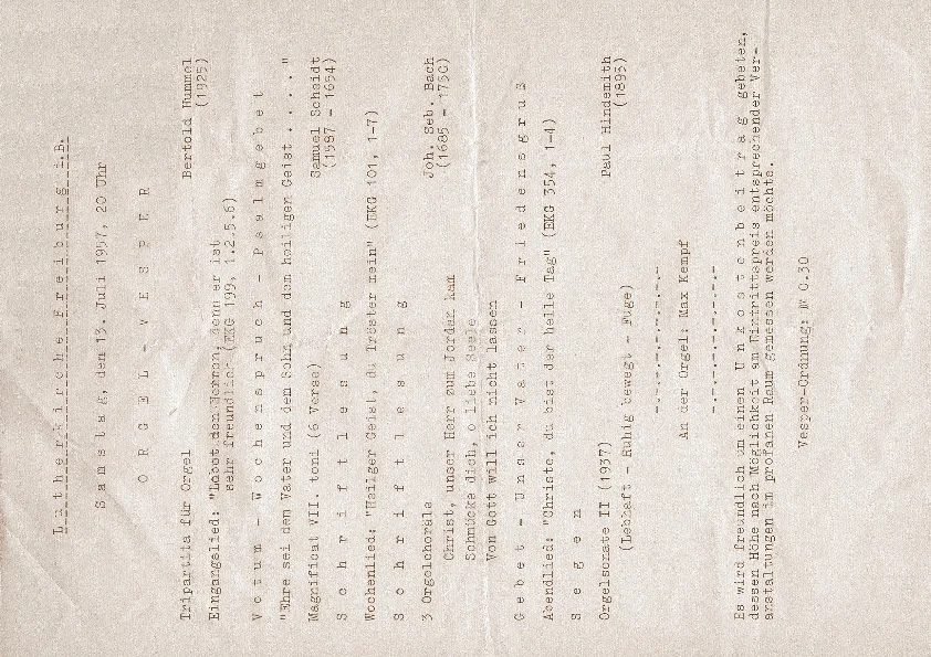 op. 12 Programme de la première