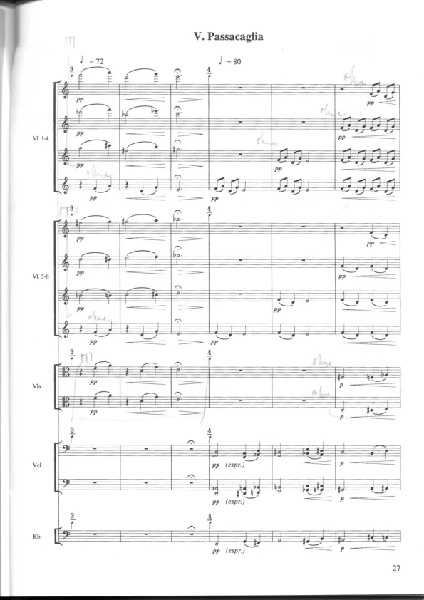 Bertold Hummel: Kaleidoscope for Strings, Op. 104, No. 5 (sheet music)