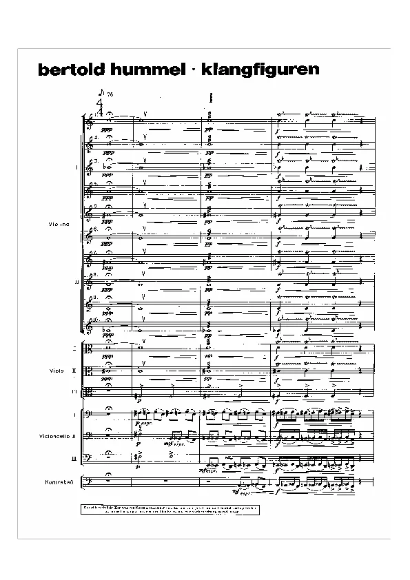 Bertold Hummel : Figures sonores, op. 43, n° 1 (partition)