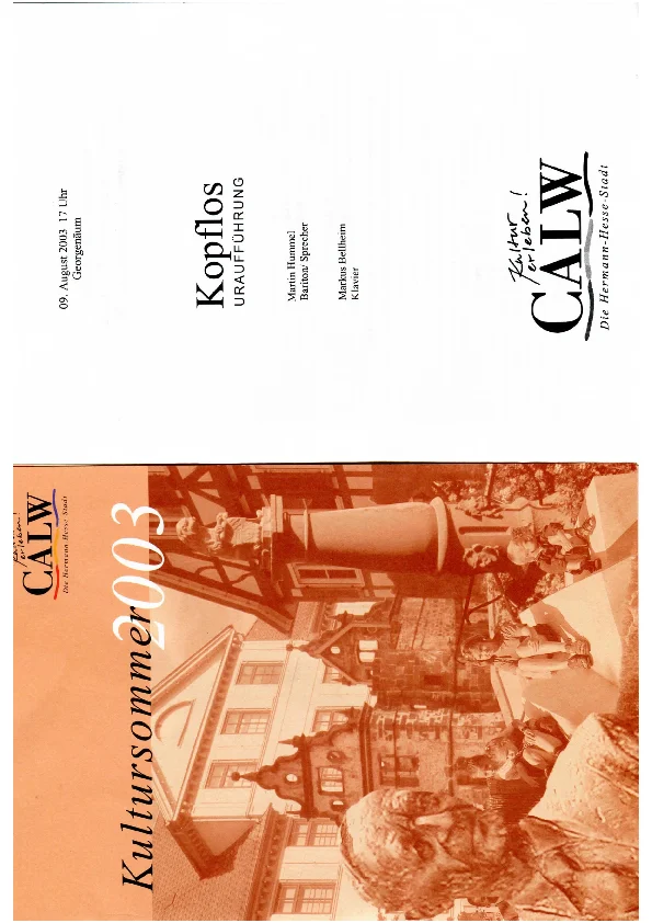 op. 108 Programm der UA
