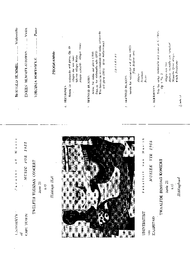 Programm der UA (Toccata)