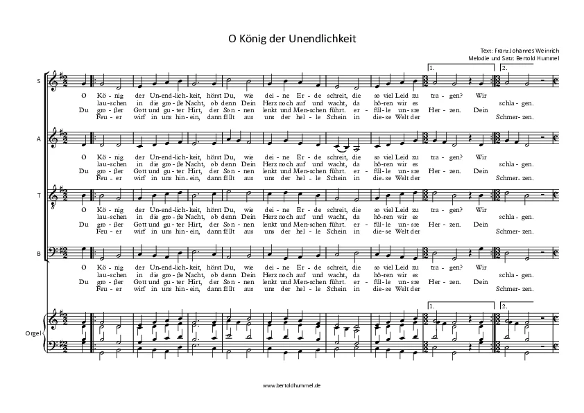 O König der Unendlichkeit