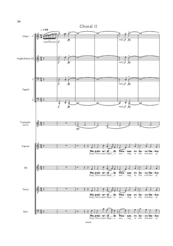 Bertold Hummel: Offenbarung neuen Lebens, op. 8 (Choral II)