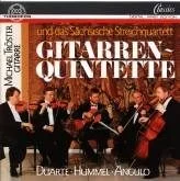 CD-Cover „Gitarren-Quintette“ (Thorofon Classics) mit Michael Tröster (Gitarre) und dem Sächsischen Streichquartett; Werke von Duarte, Hummel und Angulo.