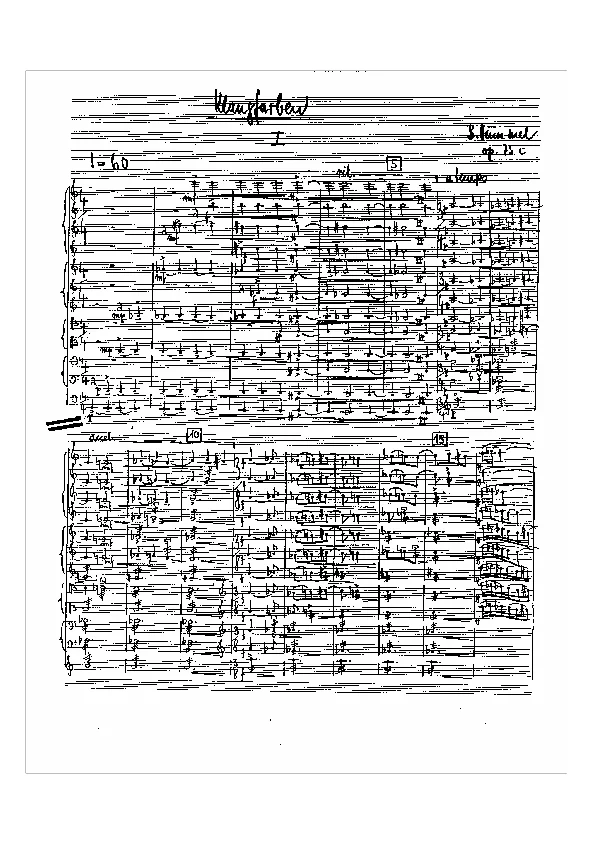 Bertold Hummel: Klangfarben, op. 75c, 1 (Noten)