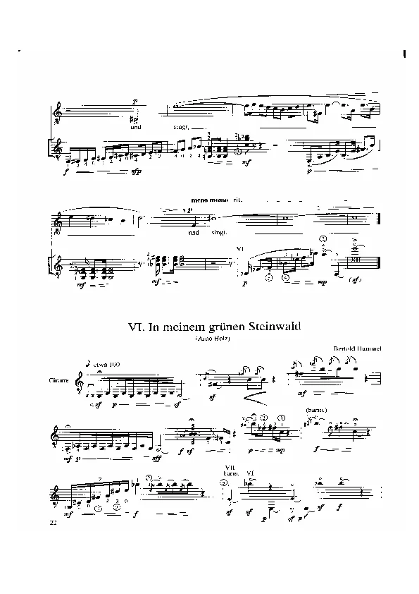Bertold Hummel: Phantasus - Liederzyklus, op. 93, 6 (Noten)