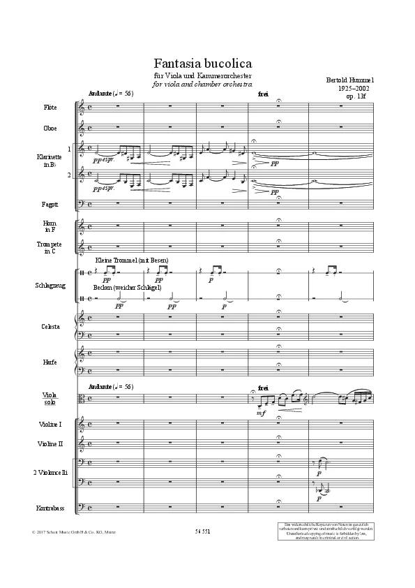 Bertold Hummel: op. 13f (Noten Partitur)