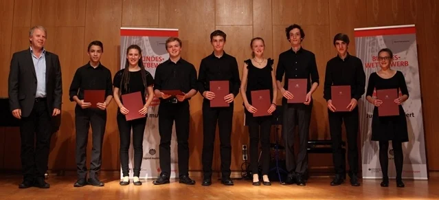 Winners of the Heitor Villa-Lobos Ensemble competition with Martin Hummel 