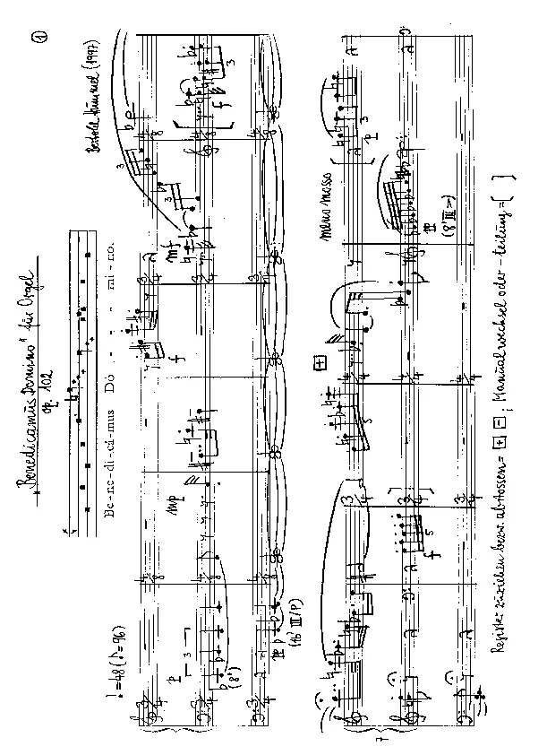 Bertold Hummel : « Benedicamus Domino » pour orgue, op. 102 (manuscrit)