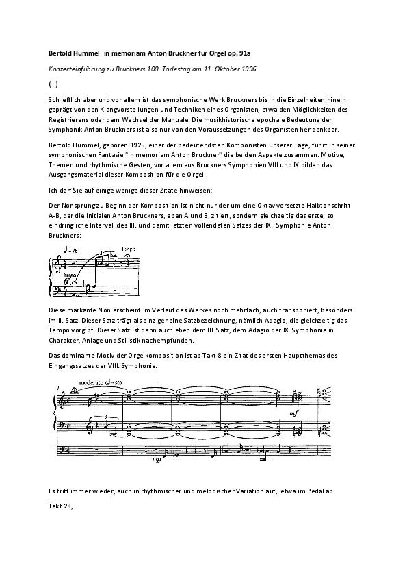D. Schiersner : Introduction au concert, op. 91a