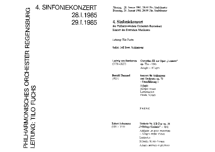 Programme de l'UA op. 70