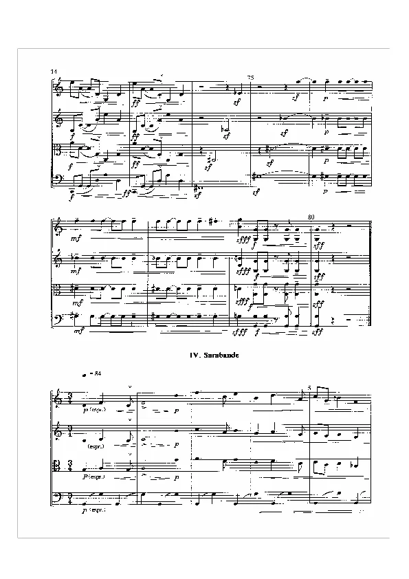 Bertold Hummel : Une petite pièce pour cordes, op. 95b, n° 4 (partition)
