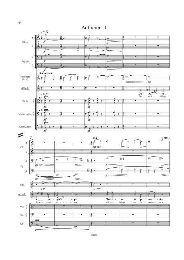 Bertold Hummel: Offenbarung neuen Lebens, op. 8 (Antiphon II)