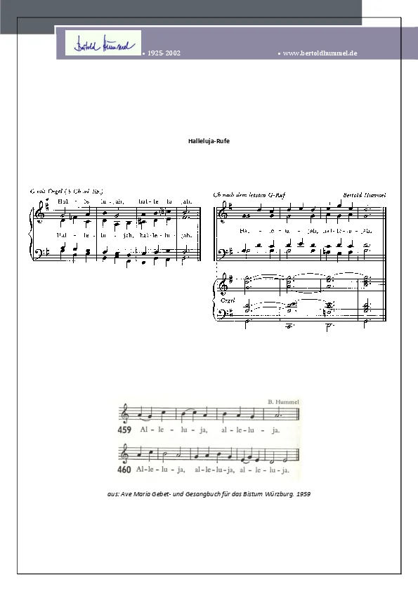 Bertold Hummel: Hallelujarufe_1959